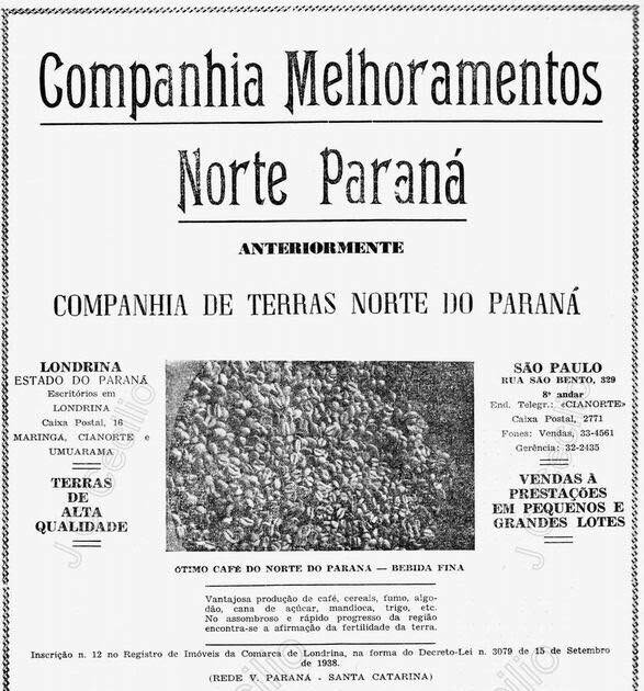Companhia de Terras Norte do Paraná: vender território, construir ideia